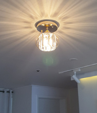 퀸스 1등 크리스탈 베란다등 직부등